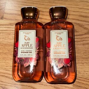 BBW 2pc Ruby Apple & Rosewood Shower Gels